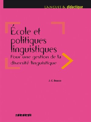 cover image of Ecole et politiques linguistiques 2016--Ebook